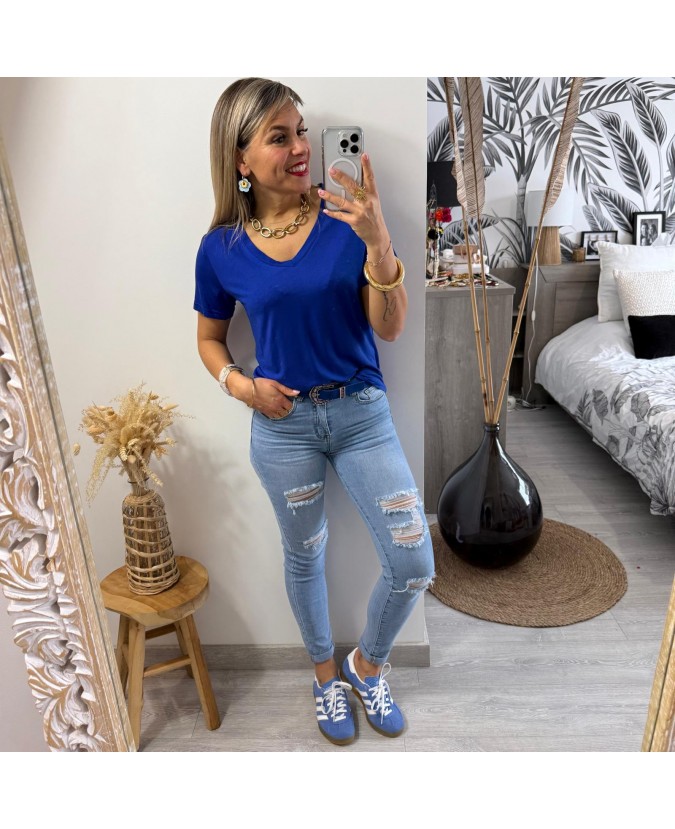 TEE SHIRT OMBELINE - BLEU