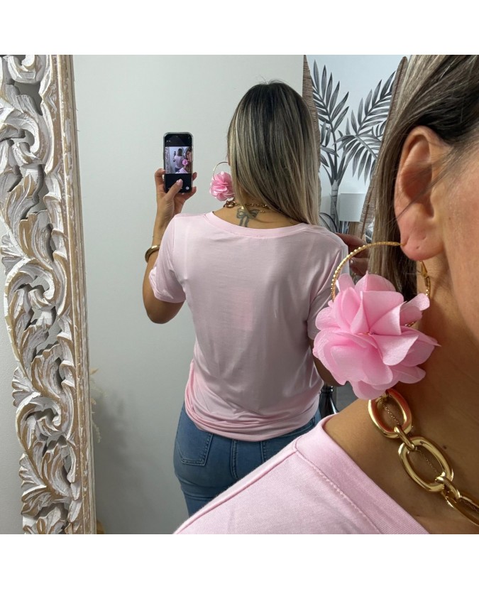 TEE SHIRT OMBELINE - ROSE