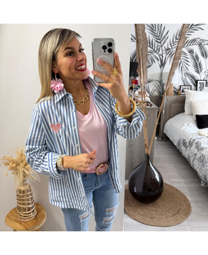 TEE SHIRT OMBELINE - ROSE