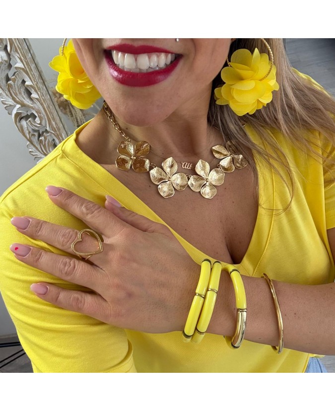 TEE SHIRT OMBELINE - JAUNE