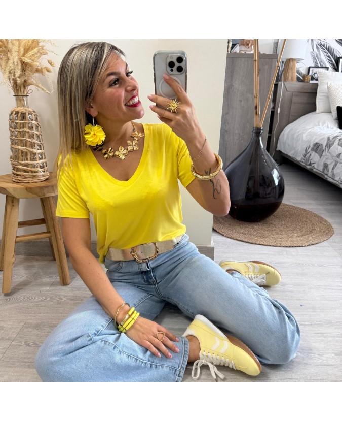 TEE SHIRT OMBELINE - JAUNE