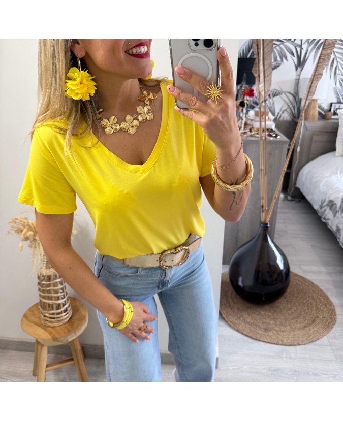 TEE SHIRT OMBELINE - JAUNE