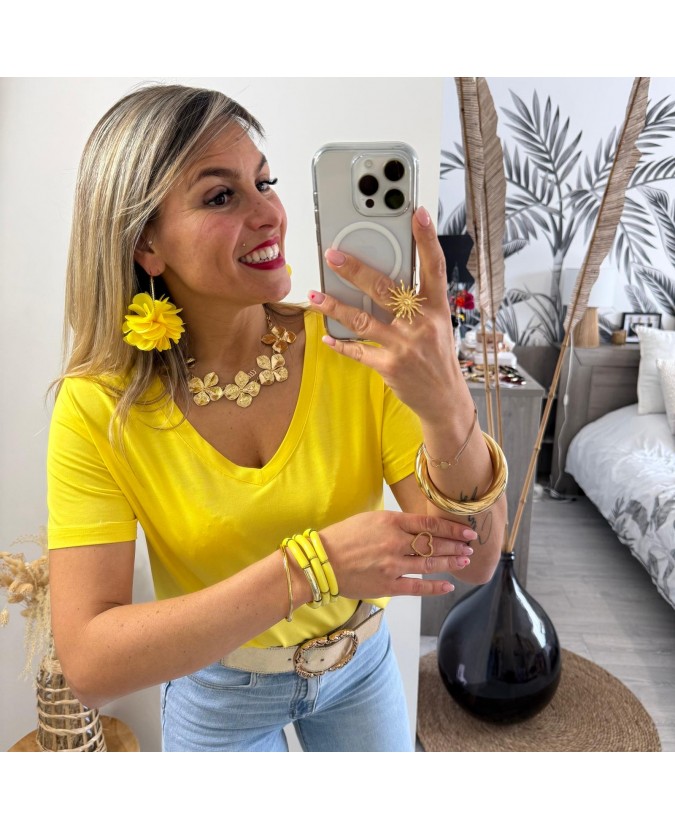 TEE SHIRT OMBELINE - JAUNE