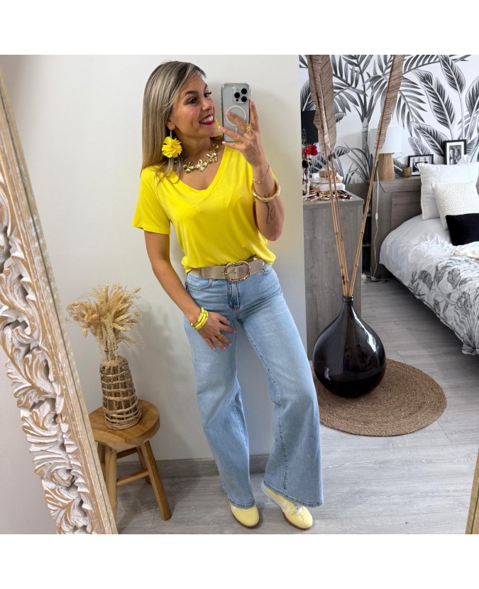 TEE SHIRT OMBELINE - JAUNE