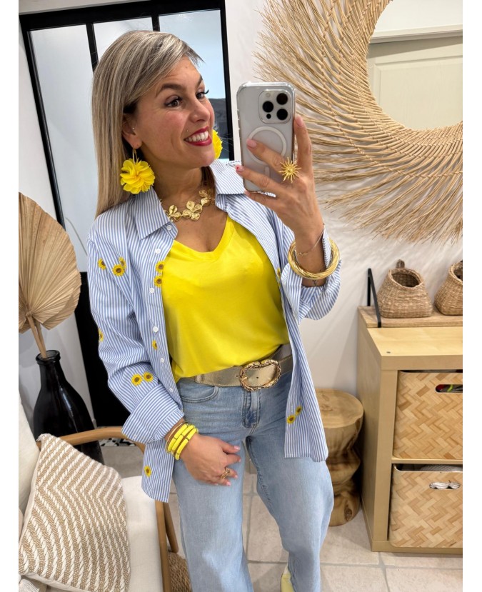 TEE SHIRT OMBELINE - JAUNE