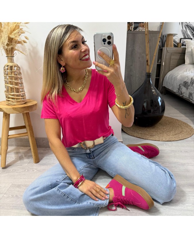 TEE SHIRT OMBELINE - FUSHIA