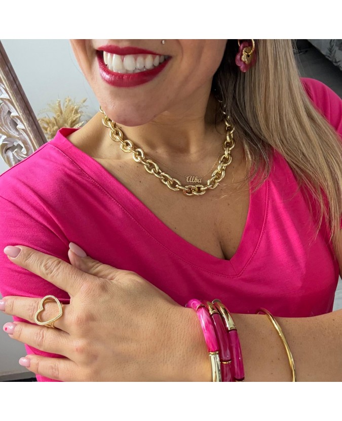 TEE SHIRT OMBELINE - FUSHIA