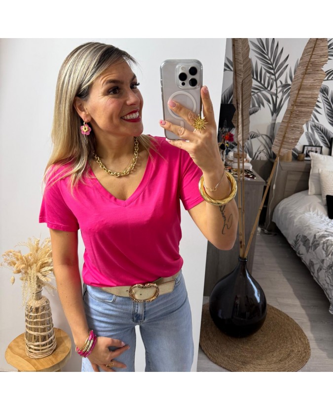 TEE SHIRT OMBELINE - FUSHIA