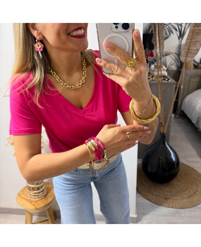 TEE SHIRT OMBELINE - FUSHIA