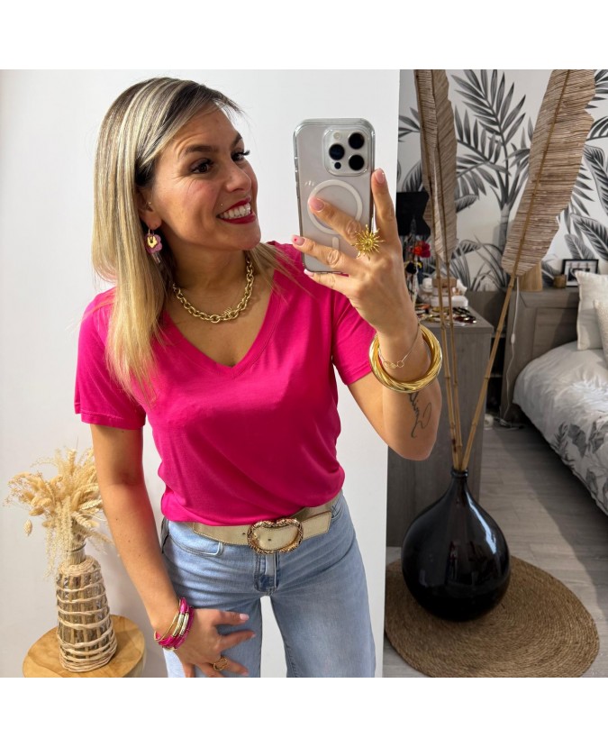 TEE SHIRT OMBELINE - FUSHIA