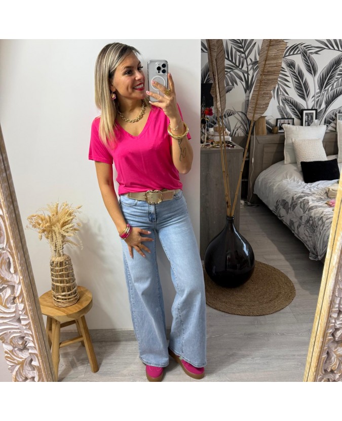 TEE SHIRT OMBELINE - FUSHIA