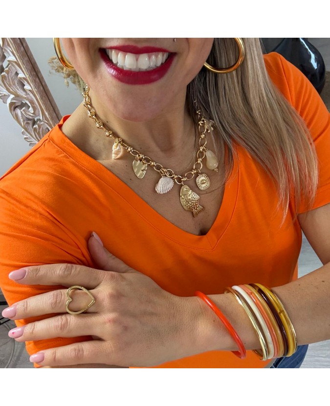 TEE SHIRT OMBELINE - ORANGE