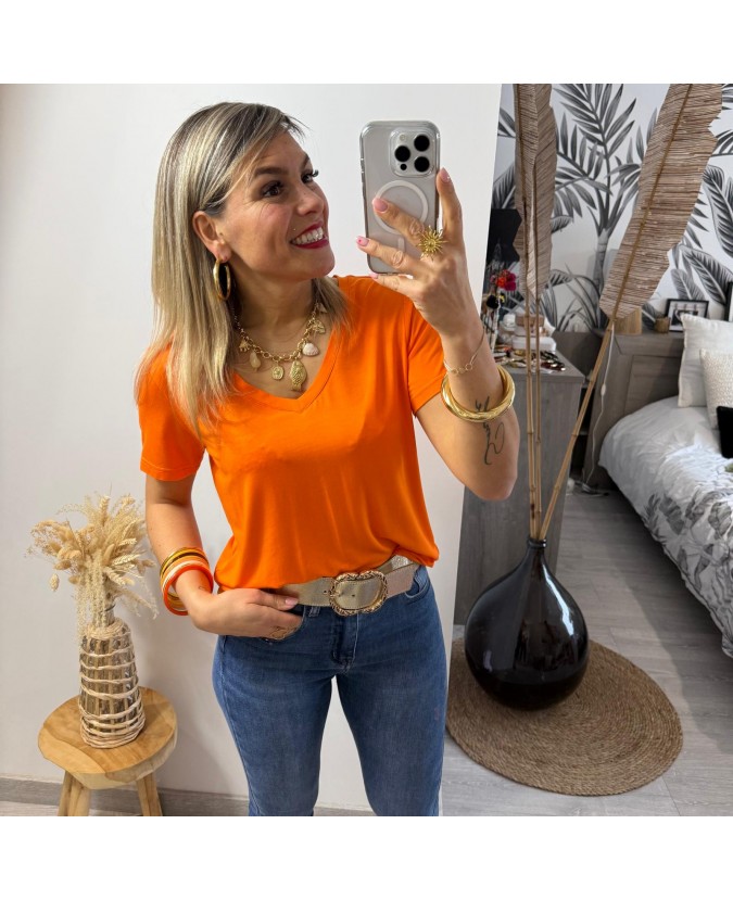TEE SHIRT OMBELINE - ORANGE