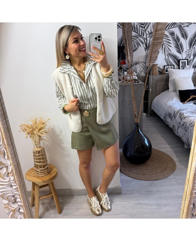 JUPE SHORT COLERI - KAKI