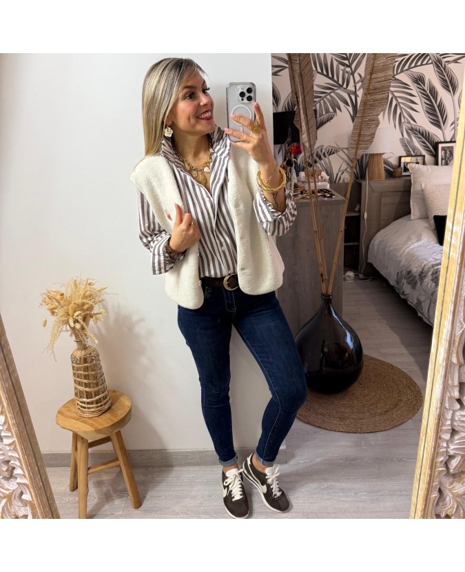 CHEMISE AIRELLE - MARRON