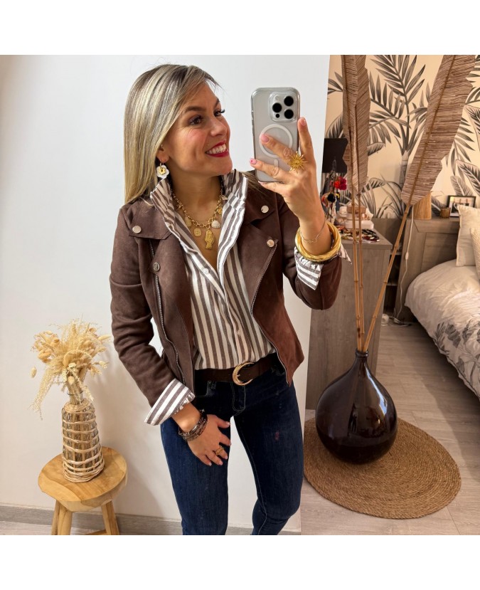 CHEMISE AIRELLE - MARRON