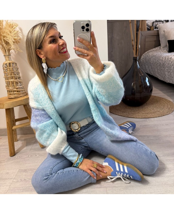 GILET VANNESSA - BLEU CIEL