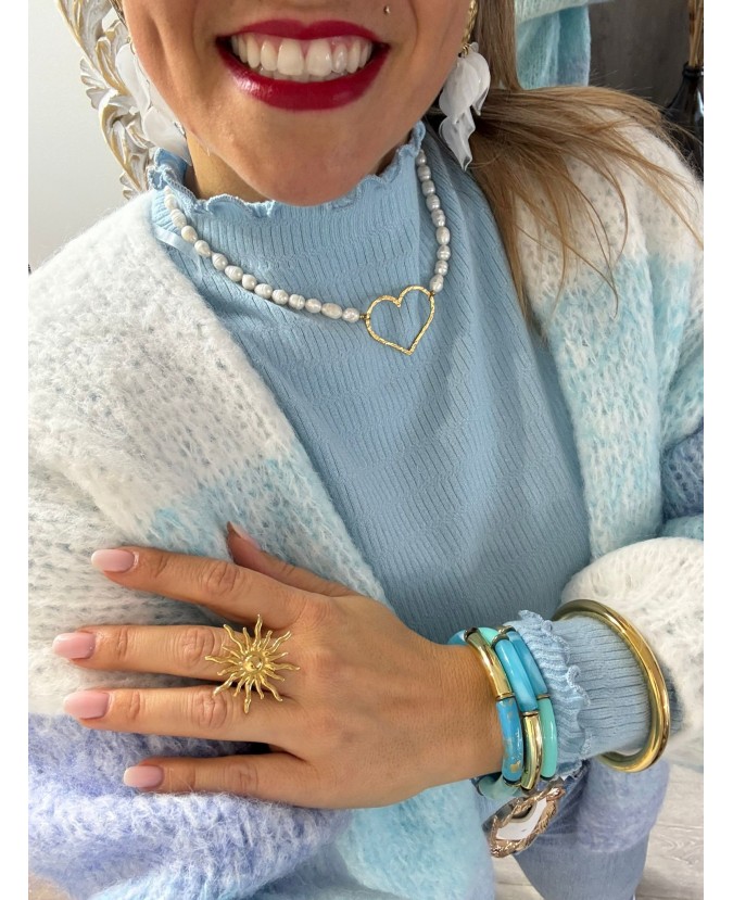 GILET VANNESSA - BLEU CIEL