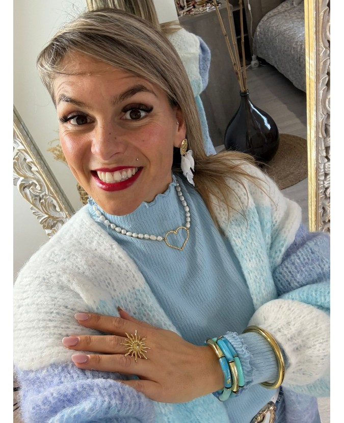 GILET VANNESSA - BLEU CIEL