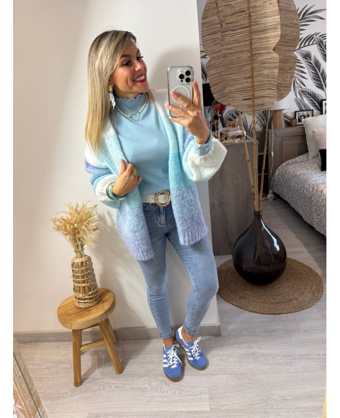 GILET VANNESSA - BLEU CIEL