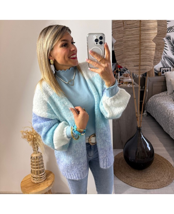 GILET VANNESSA - BLEU CIEL