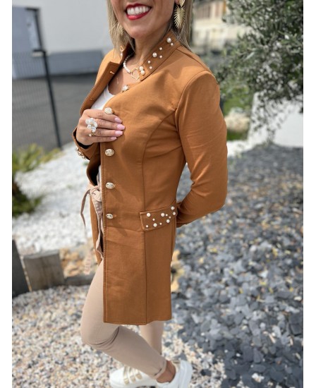 VESTE OFFICIER JODIE - CAMEL