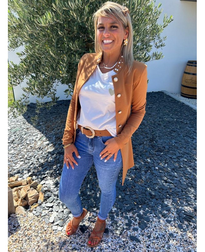 VESTE OFFICIER JODIE - CAMEL