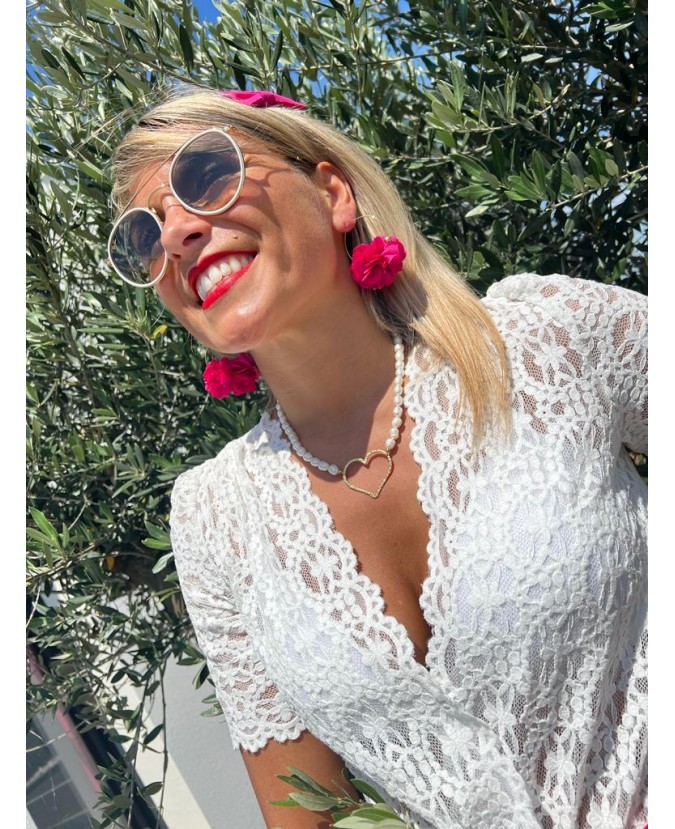 BOUCLES D'OREILLES ABBY - FUSHIA