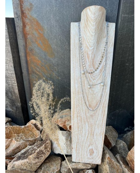 SAUTOIR 3 CHAINES TAHIA